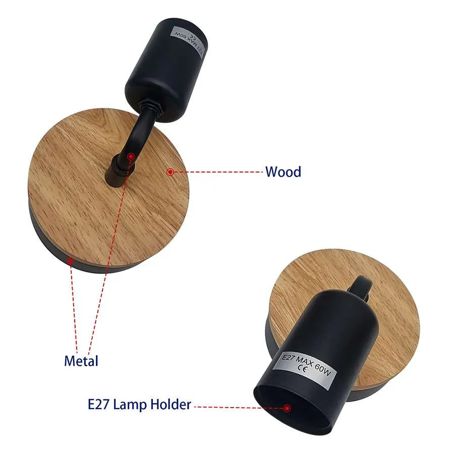 Wood bedside Wall lamp ~ 5120-3