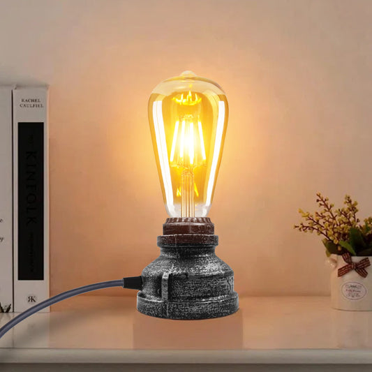 Industrial Table Lamp – E27 Edison Plug-In Desk Light ~5012-0