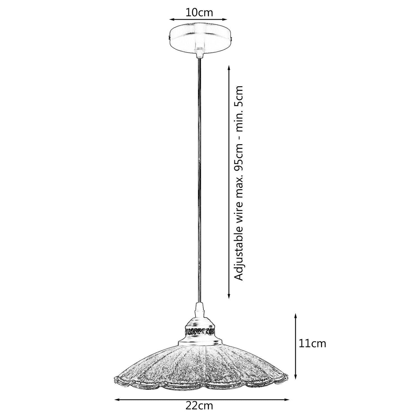 Umbrella Shape Metal Shade Pendant Lighting ~1291-1