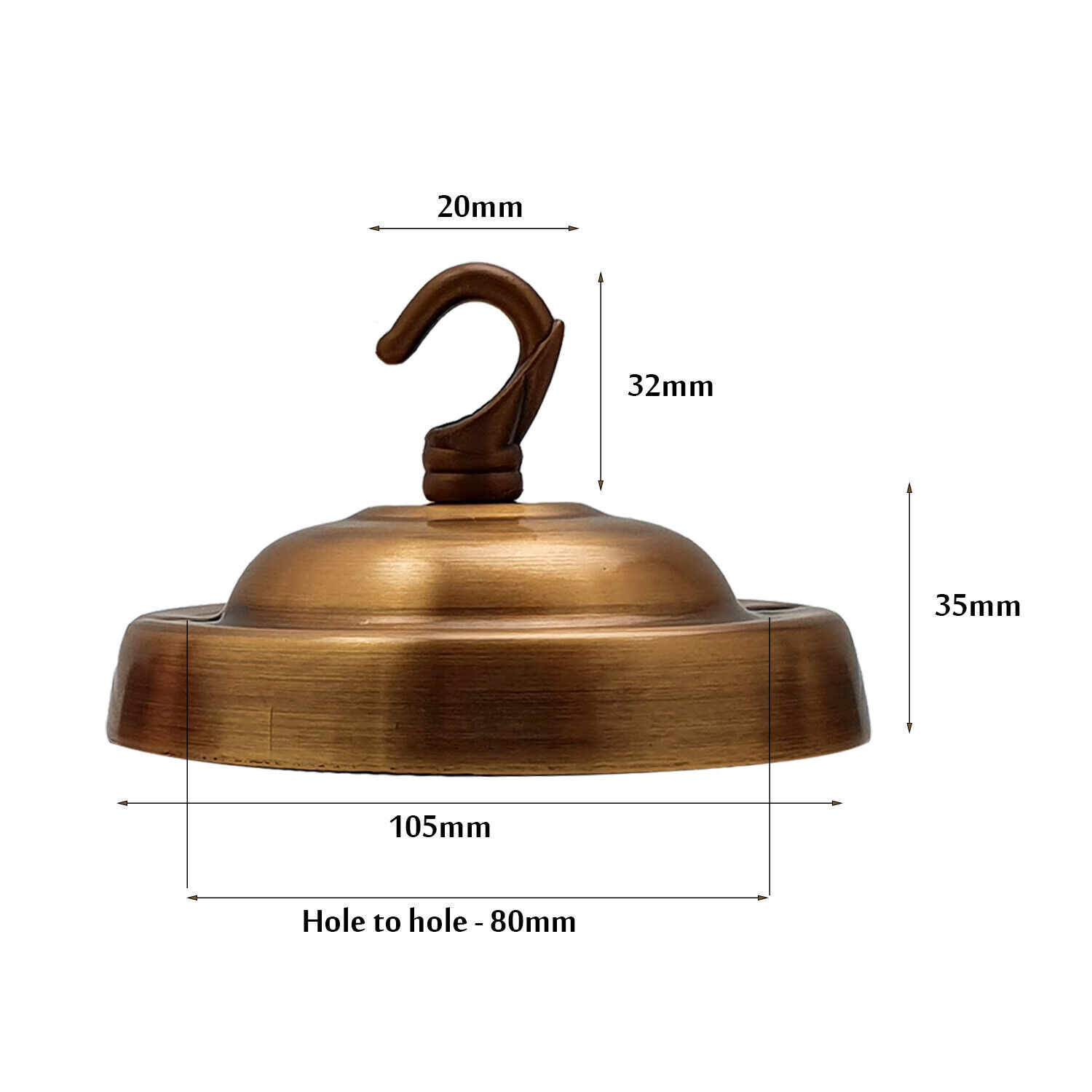 Vintage Style Metal Ceiling Rose Hook Plate For Light Fitting~2097-3