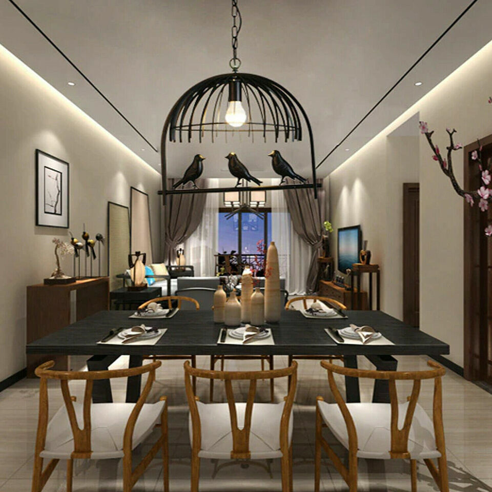Industrial Bird Cage Ceiling Chandelier Loft Pendant Light ~3151-2