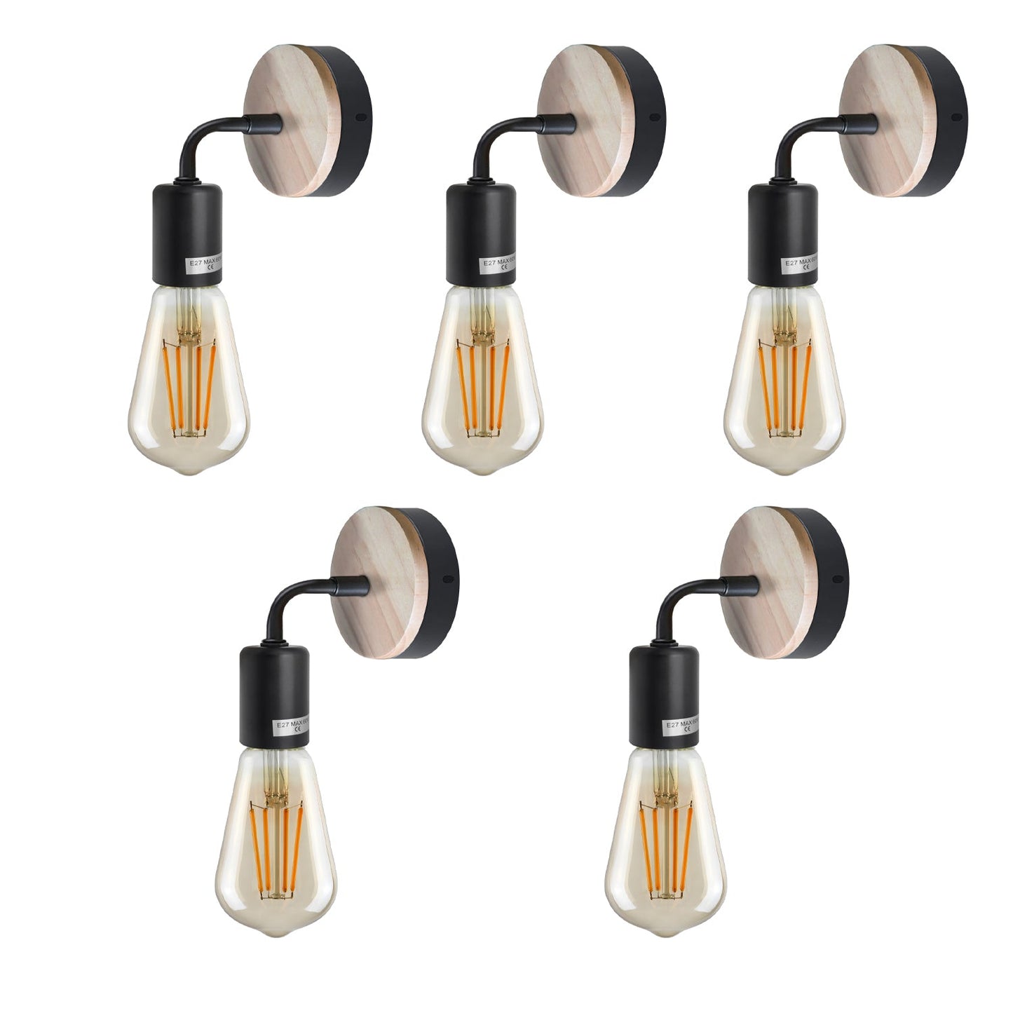 Wood bedside Wall lamp ~ 5120-7